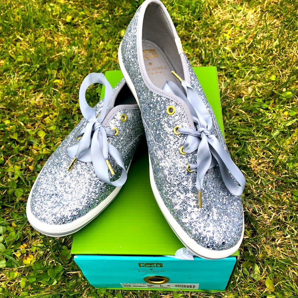 Kate Spade x Keds Silver Glitter